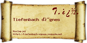 Tiefenbach Ágnes névjegykártya